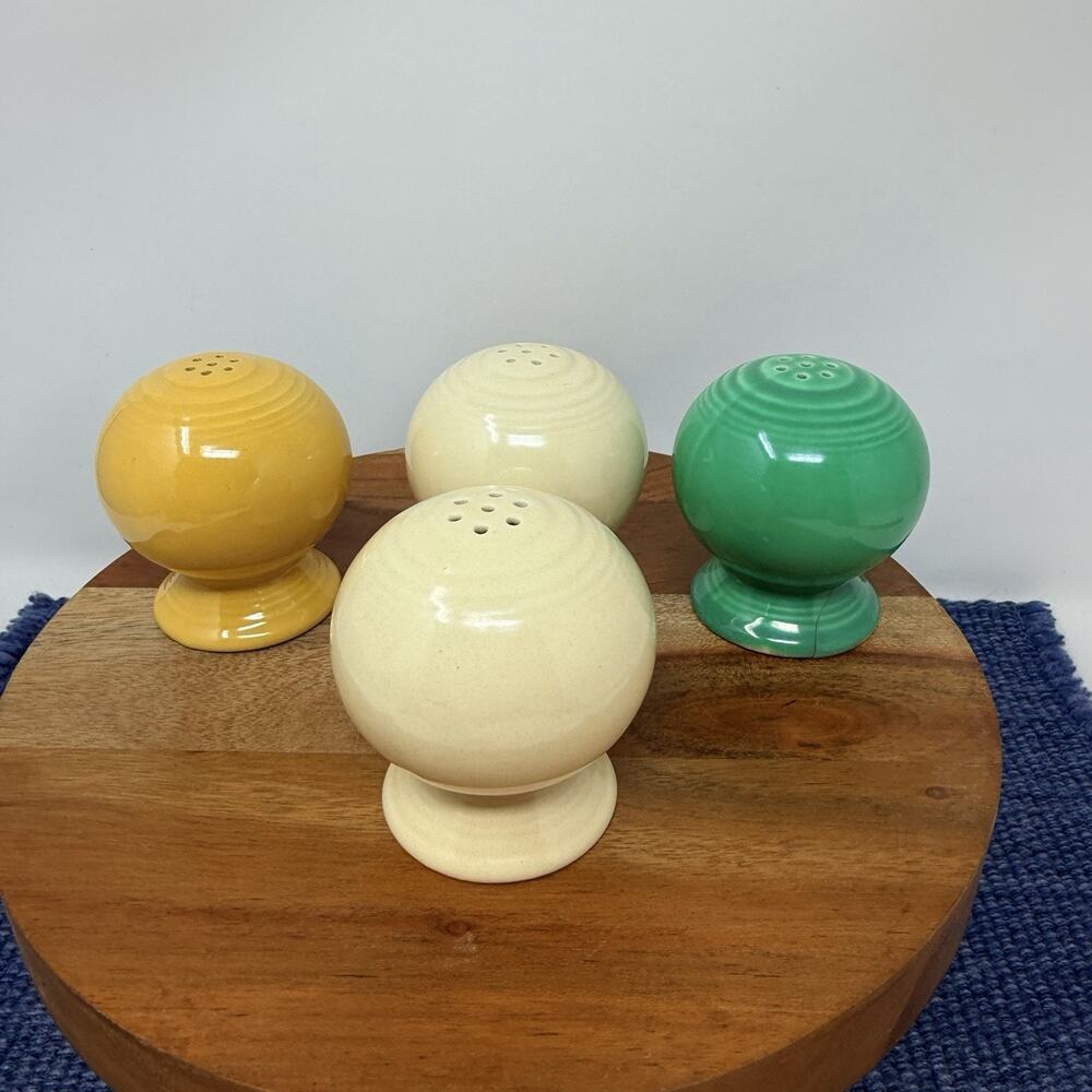 Fiesta Ball Shakers Lot 4 Yellow Green Ivory NO Cork